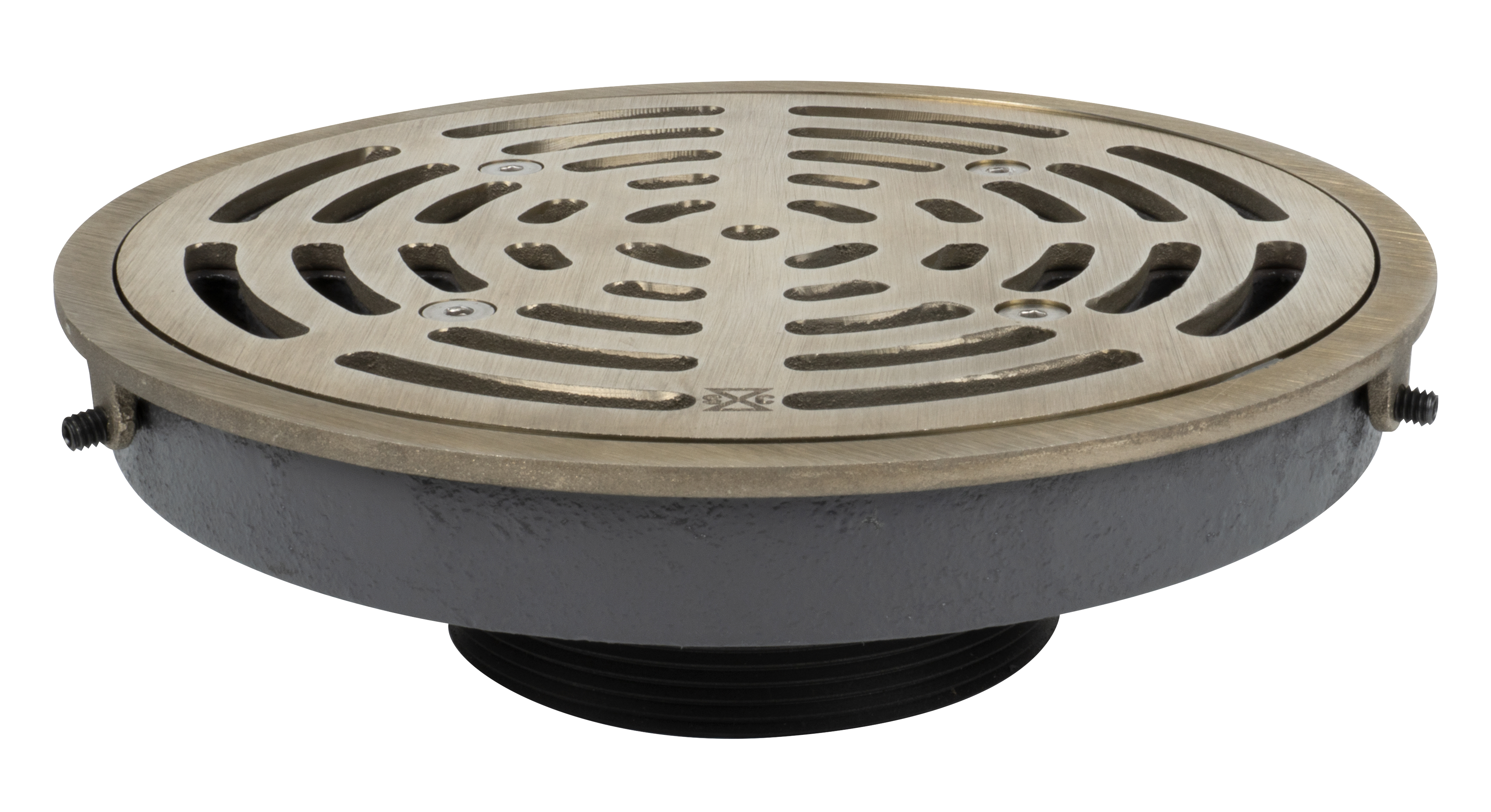 862-49LIN - Round Cast Iron Ring & Strainer - Nickel-Bronze Veneer