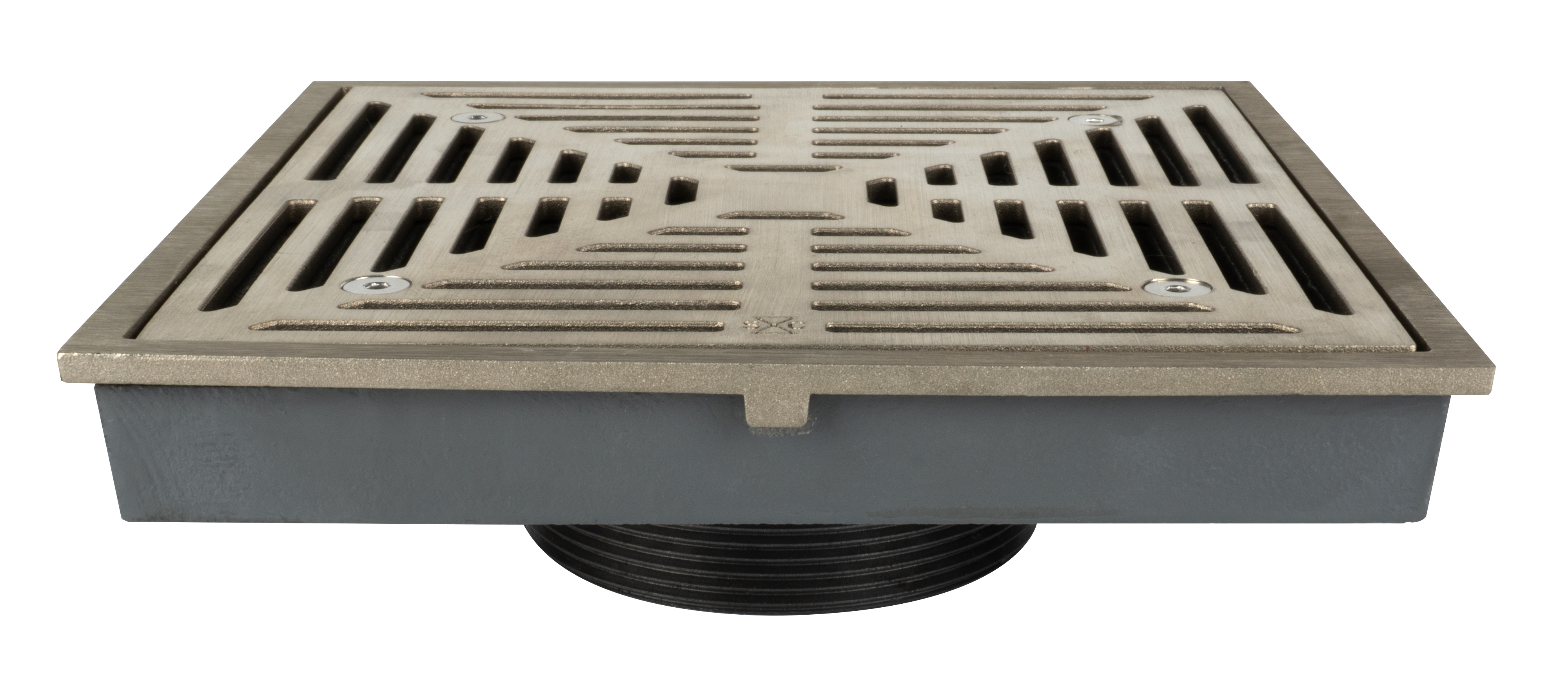 862-49LINQ - Square Cast Iron Ring & Strainer - Nickel-Bronze Veneer