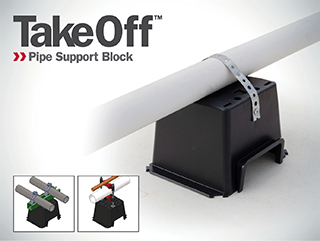 Show the TakeOff Pipe Support Block