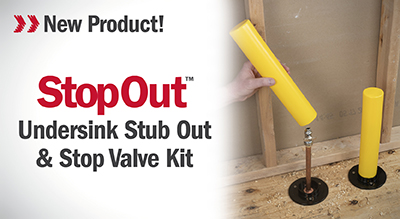 Show the StopOut Stub Out and Stop Valve Kit